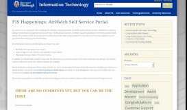
							         FIS Happenings: AirWatch Self Service Portal | Financial Information ...								  
							    