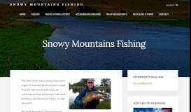 
							         Fishing Reports - Snowy Mountains Fishing								  
							    