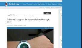 
							         Fitbit will support Pebble watches through 2017 - Cult of Mac								  
							    