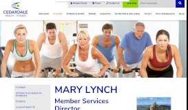 
							         Fitness View Club Personnel: Mary Lynch - Cedardale Health								  
							    