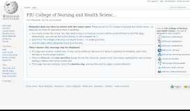 
							         FIU College of Nursing and Health Sciences - Wikipedia								  
							    
