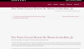 
							         Five Towns College Honors Dr. Martin Luther King, Jr. | Five Towns ...								  
							    