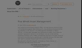 
							         Five Winds Asset Management | FMA Österreich								  
							    