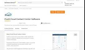 
							         Five9 Cloud Contact Center Software - 2019 Reviews - Software Advice								  
							    