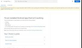 
							         Fix an installed Android app that isn't working - Google Play ...								  
							    