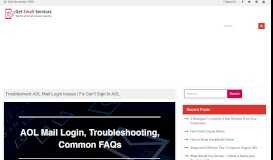 
							         Fix AOL Mail Login 1-855-599-8359 Problems | AOL Sign In- AOL ...								  
							    