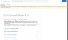 
							         Fix common issues in Google Drive - Google Drive Help								  
							    