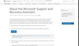 
							         Fix Outlook and Office 365 problems with the Microsoft Support and ...								  
							    