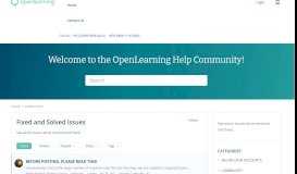 
							         Fixed and Solved Issues - Community - OpenLearning Help Community								  
							    
