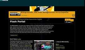 
							         Flash Portal | Wikigrounds, the free Newgrounds encyclopedia ...								  
							    