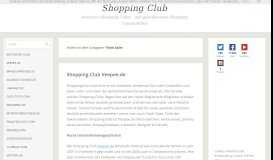 
							         Flash Sales / Shopping Club								  
							    