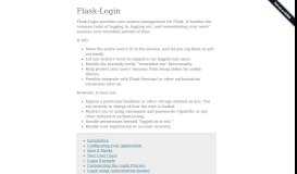 
							         Flask-Login — Flask-Login 0.4.1 documentation								  
							    