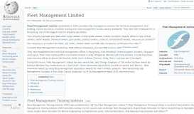 
							         Fleet Management Limited - Wikipedia								  
							    