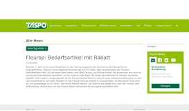 
							         Fleurop: Bedarfsartikel mit Rabatt - Kategorien - taspo.de								  
							    
