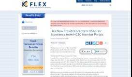 
							         Flex Now Provides Seamless HSA User Experience from HCSC ...								  
							    