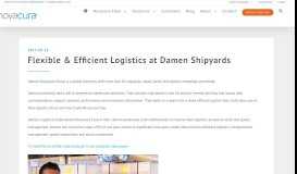 
							         Flexible & Efficient Logistics at Damen Shipyards - Novacura								  
							    