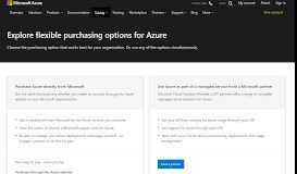 
							         Flexible Purchasing Options for Azure | Microsoft Azure								  
							    