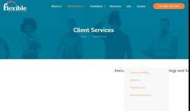 
							         Flexible Staffing » Client Services								  
							    