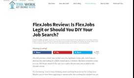 
							         FlexJobs Review: Is FlexJobs Legit or Should You DIY Your ...								  
							    
