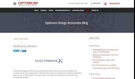 
							         Flextronics Review - Optimum Design Associates Blog								  
							    