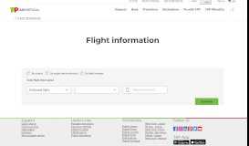 
							         Flight information | TAP Air Portugal								  
							    