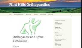 
							         Flint Hills Orthopaedics								  
							    