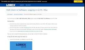 
							         FLIR Client 12 Software: Logging in on PC / Mac - Lorex Support ...								  
							    
