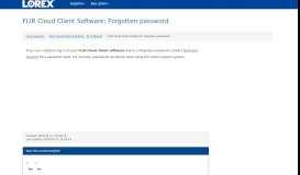 
							         FLIR Cloud Client Software: Forgotten password - Lorex ...								  
							    
