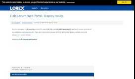 
							         FLIR Secure Web Portal - Lorex Support - Article Display								  
							    