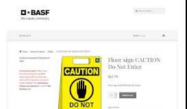 
							         Floor sign CAUTION Do Not Enter – BASF Client Portal								  
							    