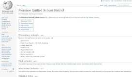 
							         Florence Unified School District - Wikipedia								  
							    