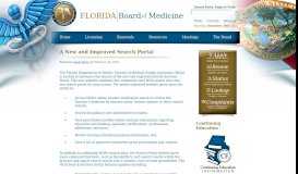 
							         Florida Board of Medicine » A New and Improved Search Portal ...								  
							    