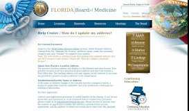 
							         Florida Board of Medicine » How do I update my address?- Healthcare ...								  
							    