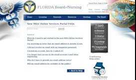 
							         Florida Board of Nursing » New MQA Online Services Portal FAQs ...								  
							    