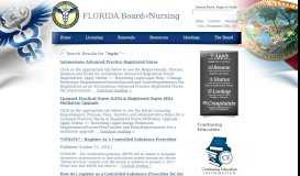 
							         Florida Board of Nursing » Search Results » login - Licensing ...								  
							    