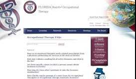 
							         Florida Board of Occupational Therapy » Occupational Therapy FAQs ...								  
							    