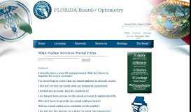 
							         Florida Board of Optometry » MQA Online Services Portal FAQs ...								  
							    