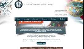 
							         Florida Board of Physical Therapy- Licensing, Renewals & Information								  
							    