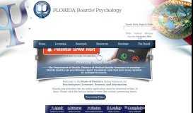 
							         Florida Board of Psychology								  
							    