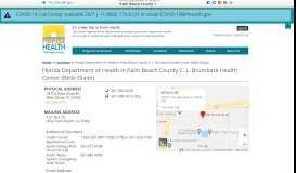 
							         Florida Department of Health in Palm Beach County C. L. Brumback ...								  
							    