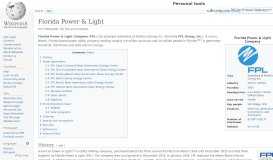
							         Florida Power & Light - Wikipedia								  
							    