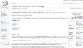 
							         Florida SouthWestern State College - Wikipedia								  
							    