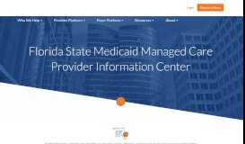 
							         Florida State Medicaid Managed Care Provider Information Center ...								  
							    