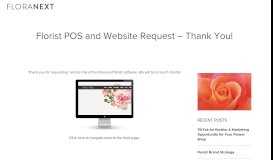 
							         Florist POS and Website Request - Thank You! | Floranext ...								  
							    