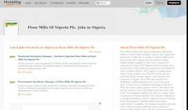 
							         Flour Mills of Nigeria Plc Jobs and Vacancies in Nigeria June 2019 ...								  
							    