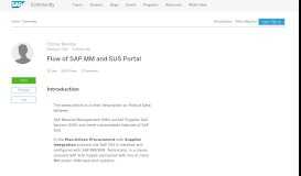 
							         Flow of SAP MM and SUS Portal | SAP Blogs								  
							    