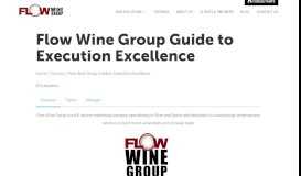 
							         Flow Wine Group Guide to Execution Excellence								  
							    
