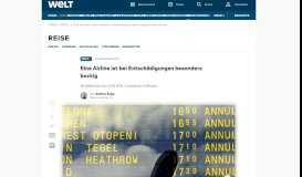 
							         Flug annuliert oder verspätet: Entschädigung über Fluggastrechte-Portal								  
							    