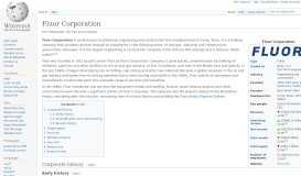 
							         Fluor Corporation - Wikipedia								  
							    