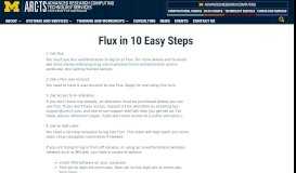 
							         Flux in 10 Easy Steps | ARC-TS								  
							    